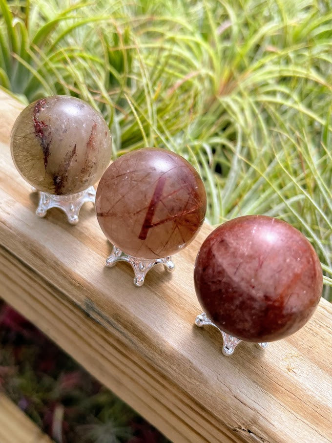Red Rutilated Quartz Mini Sphere