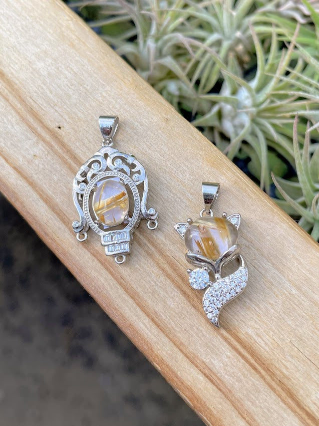 Golden Rutilated Quartz Pendant