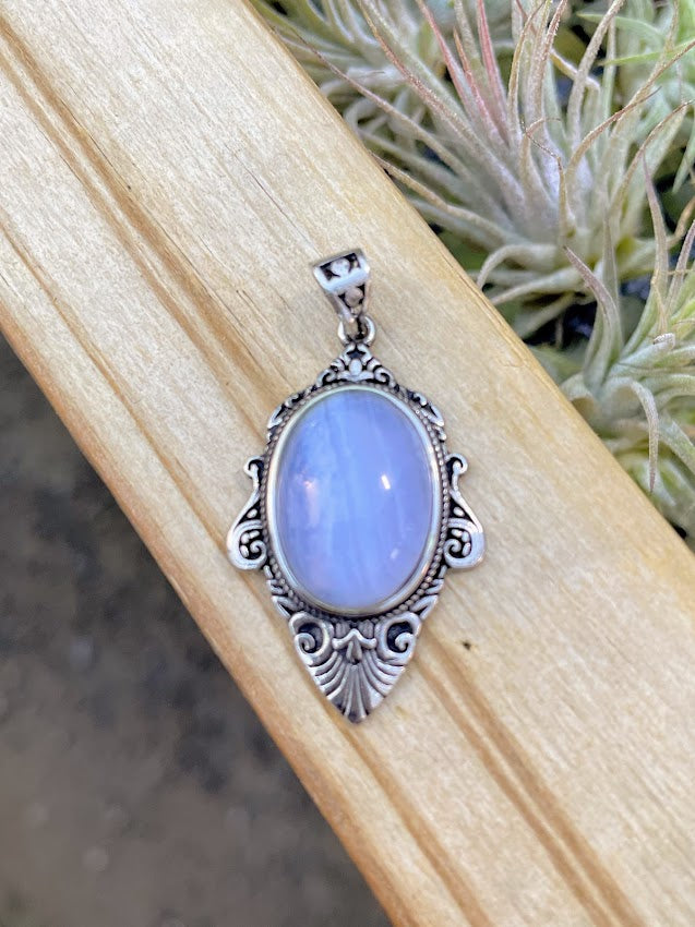 Blue Lace Agate Pendant