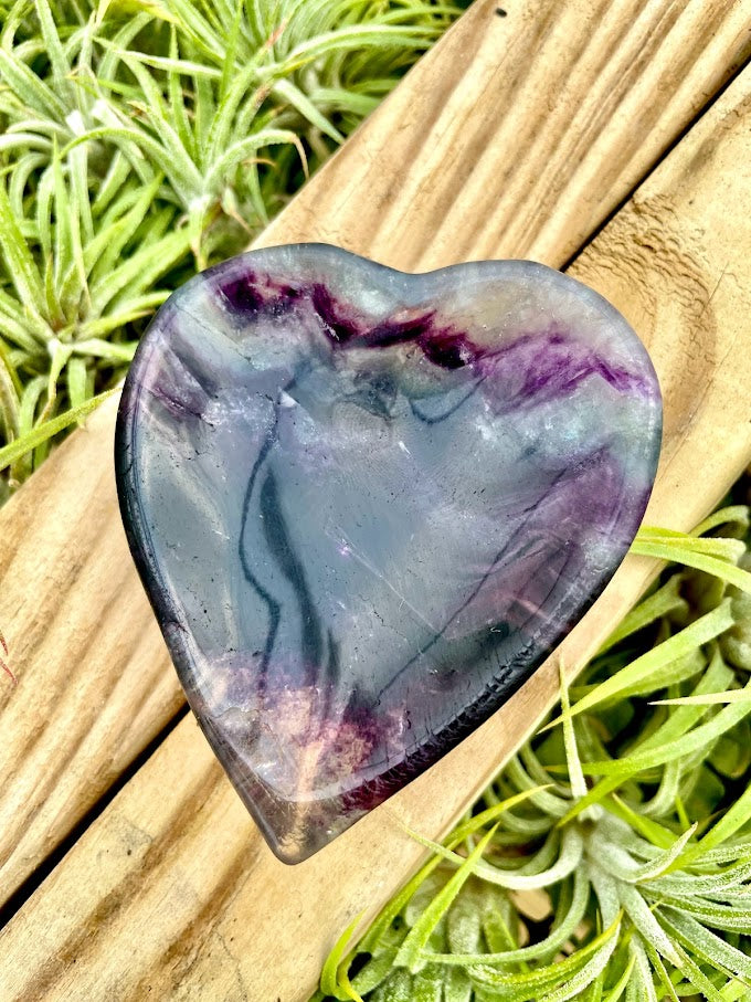 Fluorite Crystal Heart Bowl