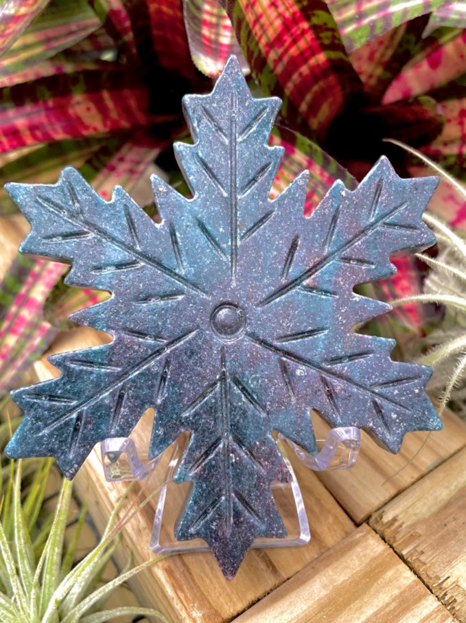 Ocean Jasper Snowflake Crystal Carving