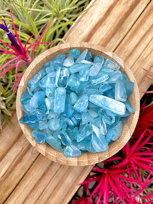 Aquamarine Crystal Chips 1/4 cup (3oz)