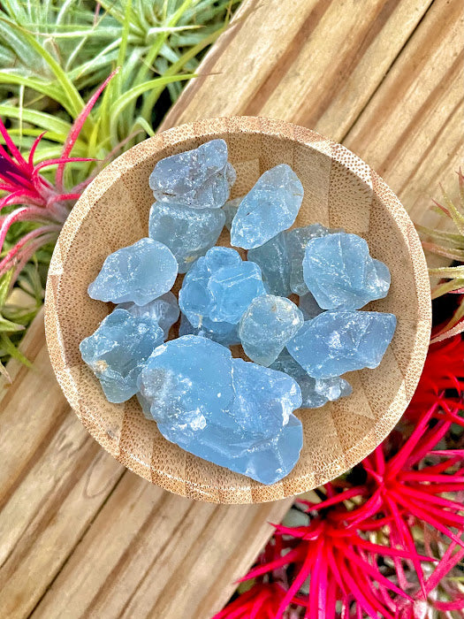 Blue Celestite Crystal Chips 1/4 cup (5oz)