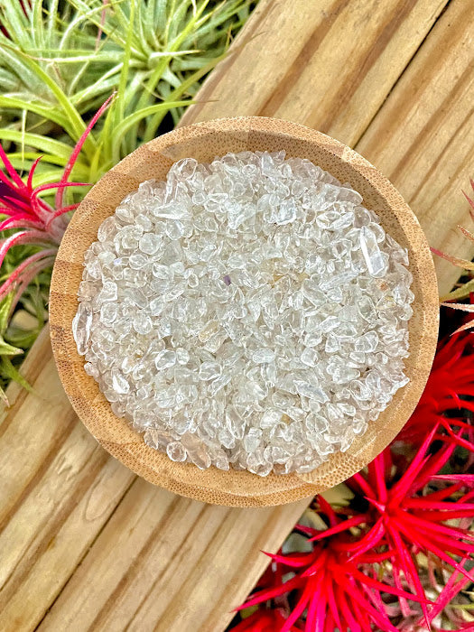 Clear Quartz Crystal Chips 1/4 cup (4oz)