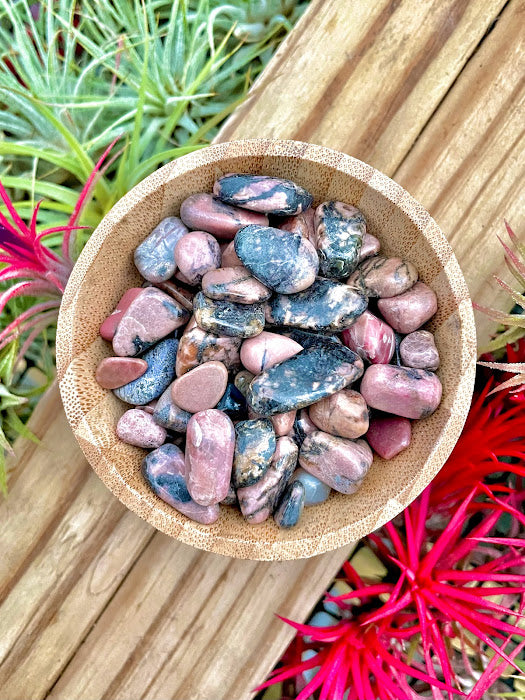 Rhodonite Crystal Chips 1/4 cup (3.5oz)