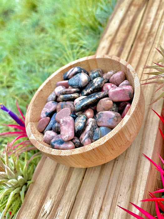 Rhodonite Crystal Chips 1/4 cup (3.5oz)