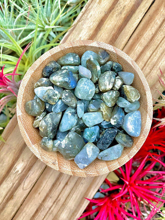 Rough Labradorite Crystal Chips 1/4 cup (3oz)