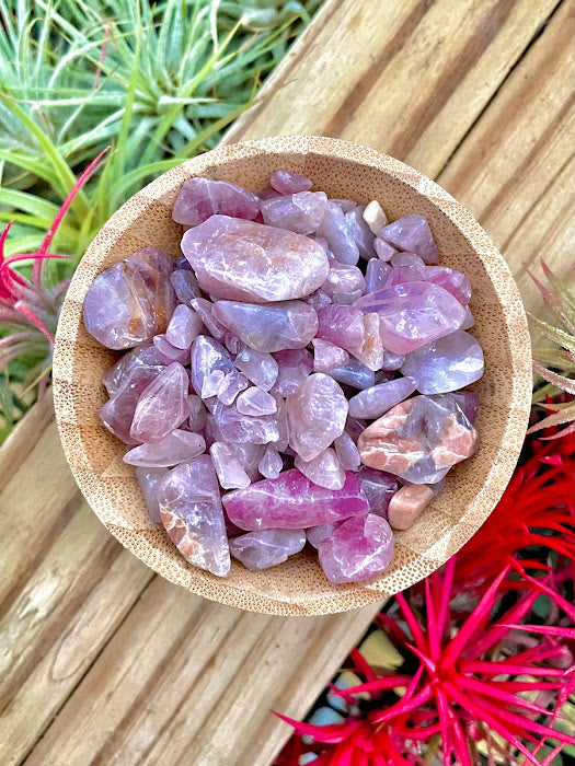 Strawberry Quartz Crystal Chips 1/4 cup (3oz)