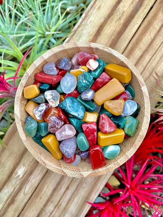 Colorful Agate & Quartz Crystal Chips 1/4 cup (3oz)
