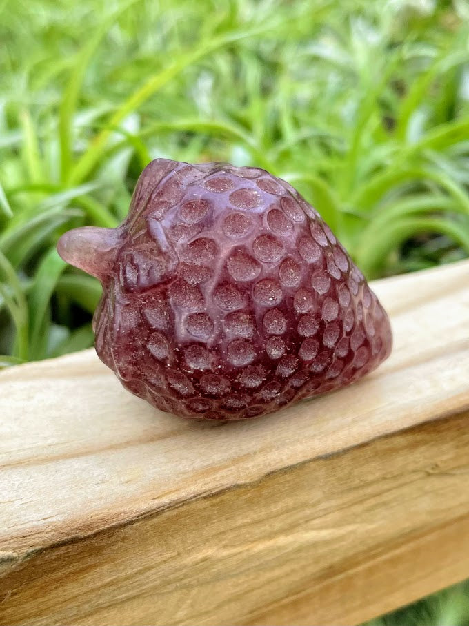 Strawberry Quartz Strawberry Carving